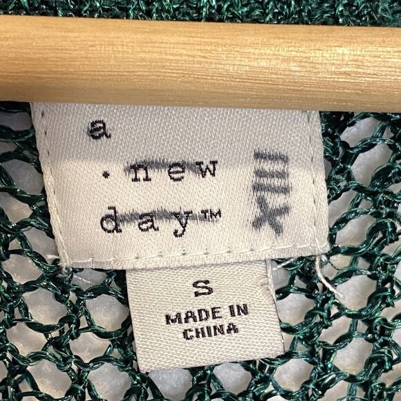 A New Day Openwork Midi Mesh Dress Womens Sm Shiny Glam Party Resortwear Beachy - Picture 5 of 11